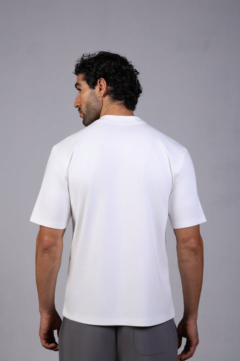 BASIC TEE ROUND NECKLINE — MENS WHITE