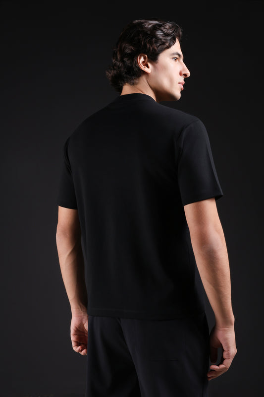 BASIC TEE ROUND NECKLINE — IN BLACK