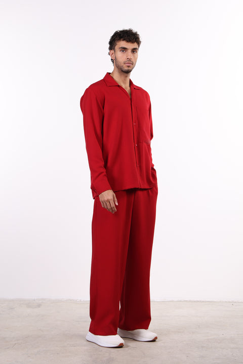 THE LINEN BLEND SET — MENS RED