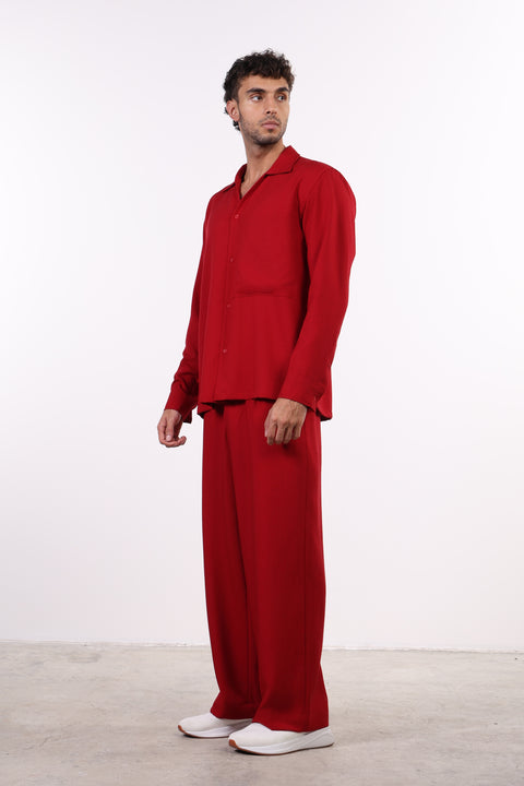 THE LINEN BLEND SET — MENS RED