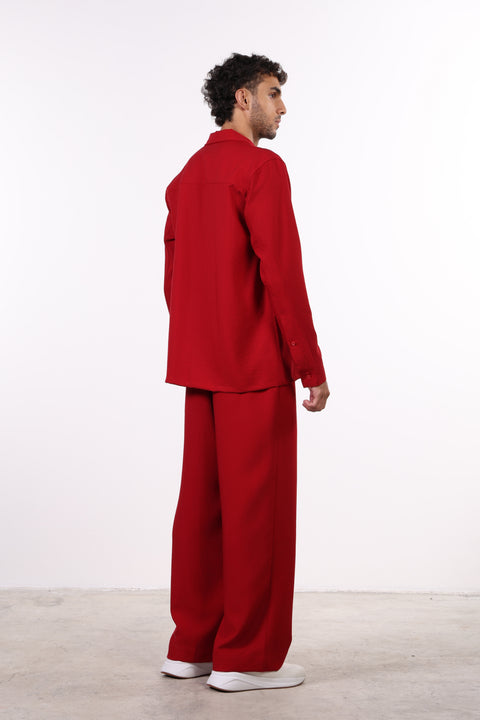 THE LINEN BLEND SET — MENS RED
