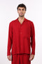 THE LINEN BLEND SHIRT  — MENS RED
