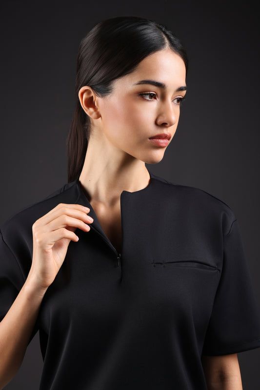 FLEX SHIRT HALF SLEEVE — IN BLACK