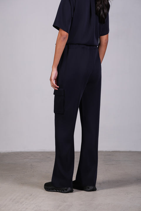 CORE SHIRT HALF SLEEVES SET — WOMENS NAVY