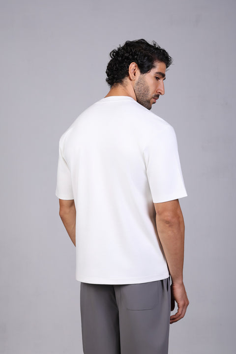 BASIC TEE V NECKLINE — MENS WHITE