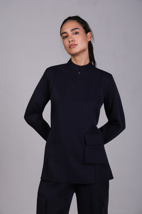 CORE SHIRT FULL SLEEVE — WOMENS NAVY