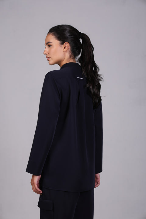 CORE SHIRT FULL SLEEVES SET — WOMENS NAVY