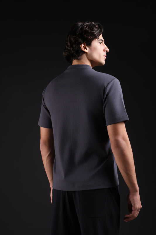 BASIC TEE ROUND NECKLINE — IN GREY