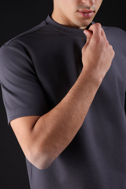 BASIC TEE ROUND NECKLINE — IN GREY