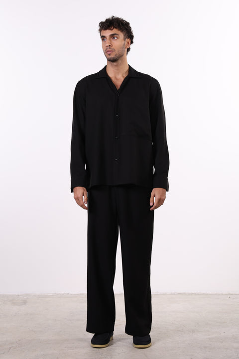 THE LINEN BLEND SET — MENS BLACK