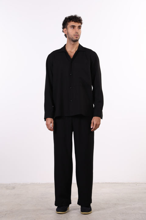 THE LINEN BLEND SET — MENS BLACK
