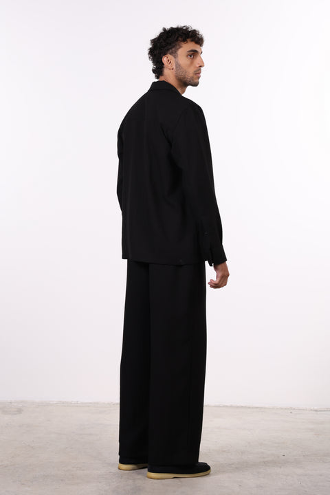 THE LINEN BLEND SET — MENS BLACK