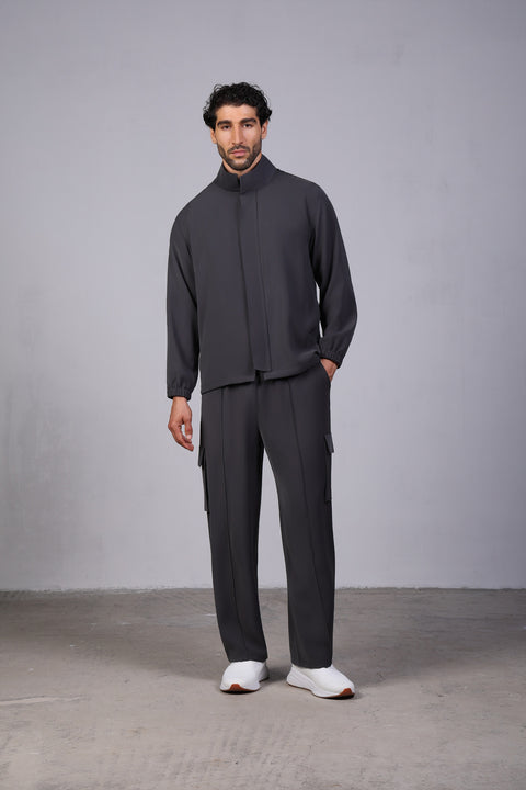 SOLID JACKET — MENS GREY