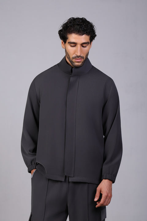 SOLID JACKET — MENS GREY