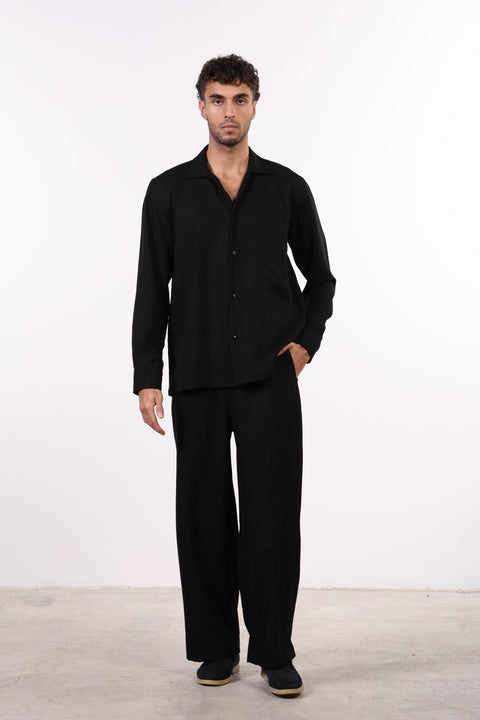 THE LINEN BLEND SET — MENS BLACK
