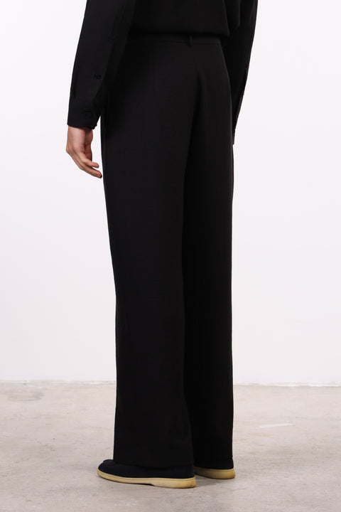 THE LINEN BLEND PANTS  — MENS BLACK