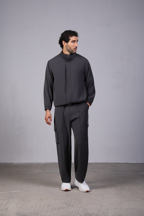 SOLID JACKET ELASTIC — MENS GREY