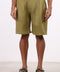 THE LINEN SHORTS  — MENS MOSS GREEN