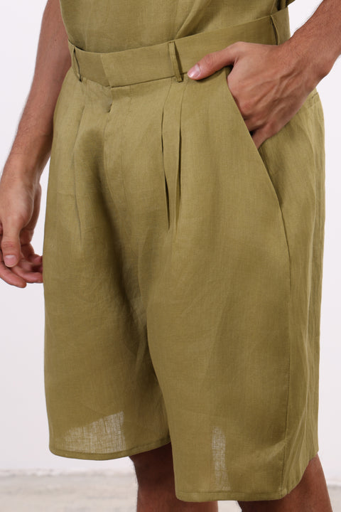 THE SIGNATURE LINEN SET — MENS MOSS GREEN