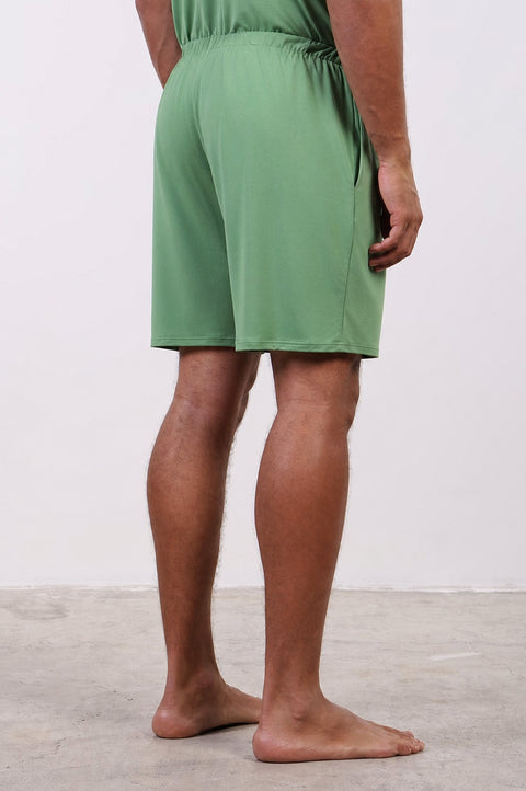 PYJAMA HALF SLEEVES WITH SHORTS SET — MENS GREEN