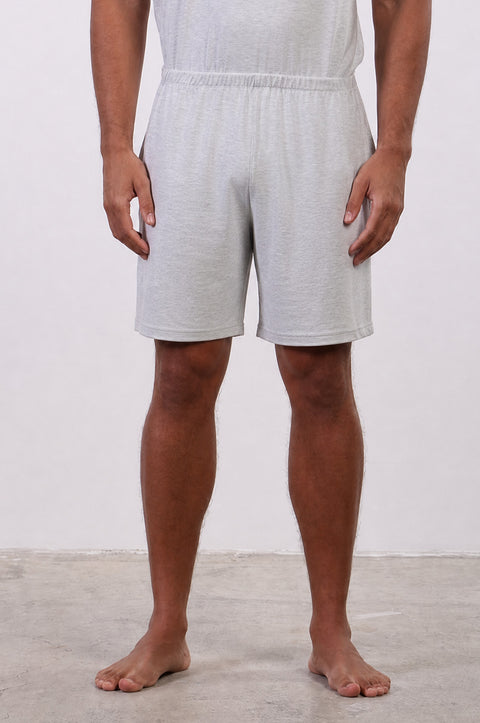 PYJAMA HALF SLEEVES WITH SHORTS SET — MENS CLOUD GREY