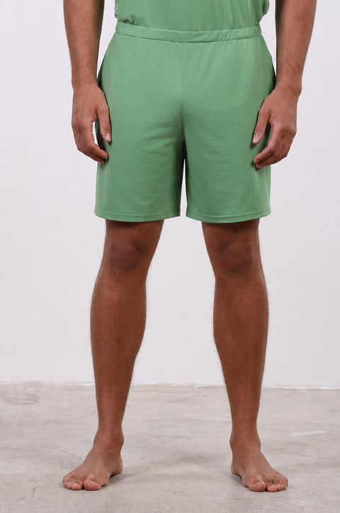 PYJAMA HALF SLEEVES WITH SHORTS SET — MENS GREEN