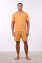 PYJAMA HALF SLEEVES WITH SHORTS SET — MENS ORANGE