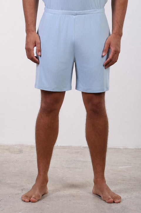 PYJAMA SHORTS — MENS SKY BLUE