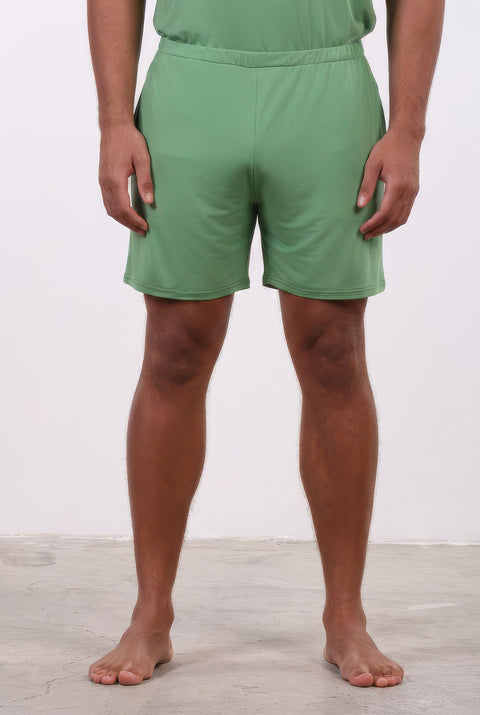 PYJAMA SHORTS — MENS GREEN