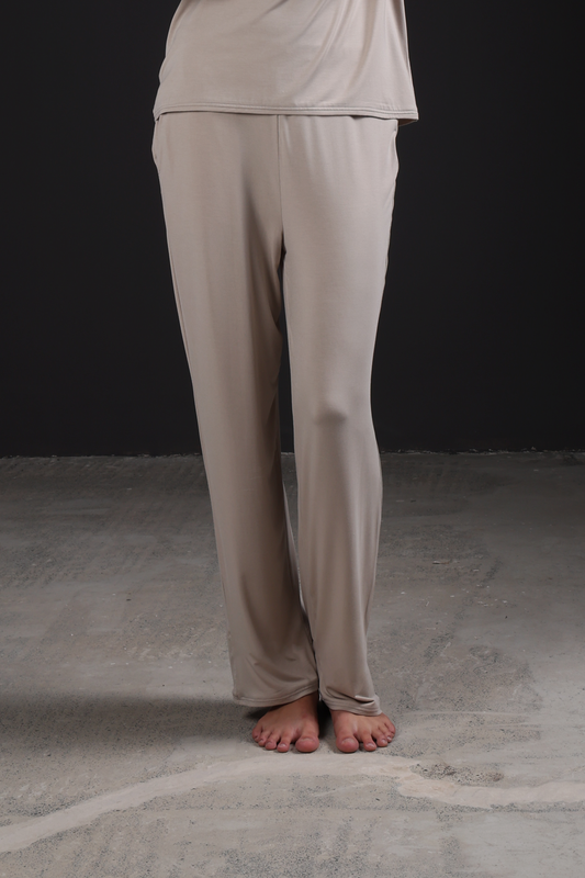 ON CALL PANTS — IN TAUPE
