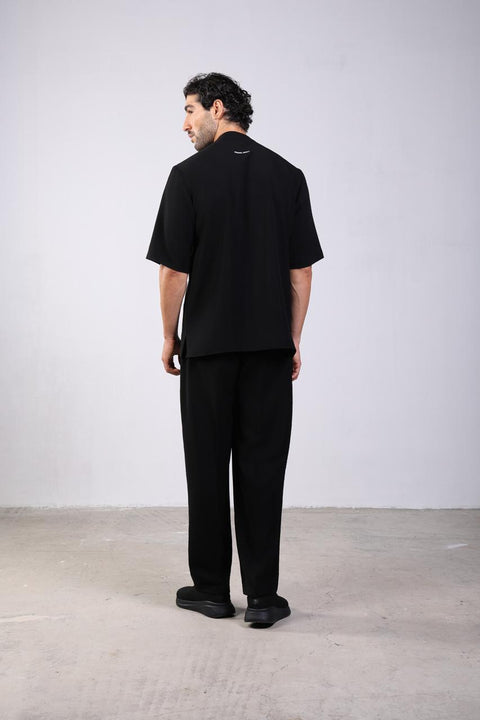 CLASSIC SHIRT HALF SLEEVES SET — MENS BLACK