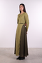 THE CROPPED LINEN COVER-UP — WOMENS MOSS GREEN