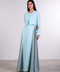 THE CROPPED LINEN COVER-UP — WOMENS TEAL