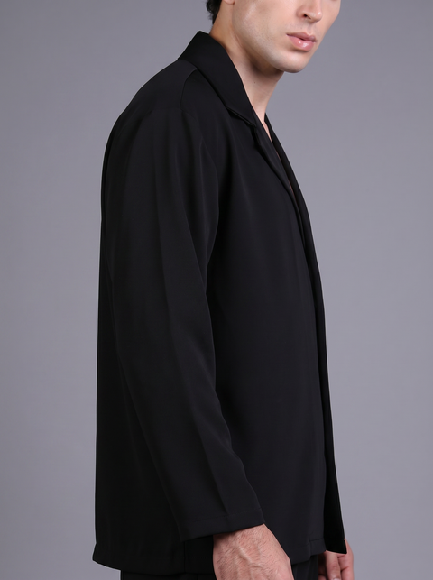 CAPRI SHIRT FULL SLEEVES  — MENS BLACK