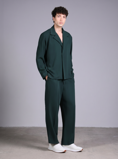 CAPRI SHIRT FULL SLEEVES  — MENS GREEN