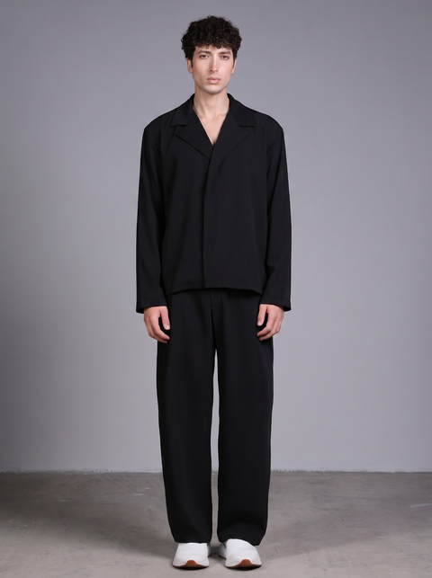 CAPRI SHIRT FULL SLEEVES  — MENS BLACK
