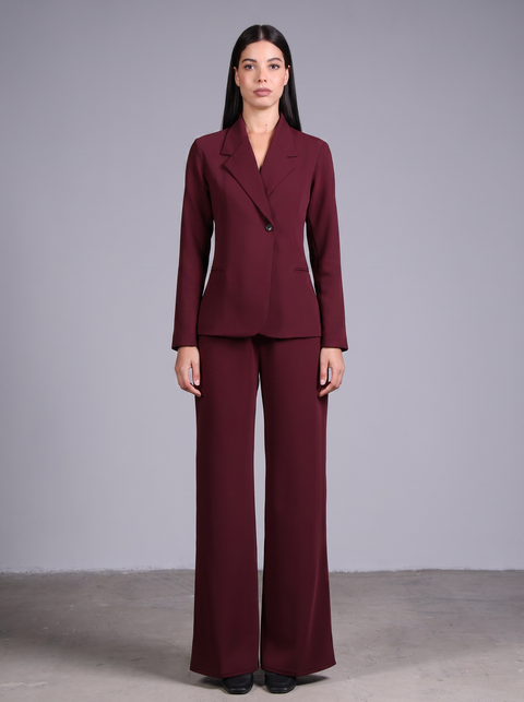 CAPRI FULL SLEEVES SET — WOMENS BURGUNDY