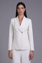 CAPRI BLAZER FULL SLEEVES  — WOMENS WHITE