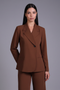CAPRI BLAZER FULL SLEEVES  — WOMENS BROWN