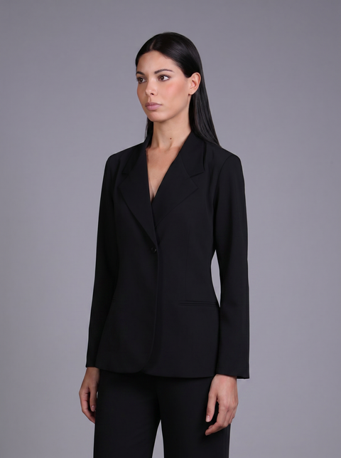 CAPRI BLAZER FULL SLEEVES  — WOMENS BLACK