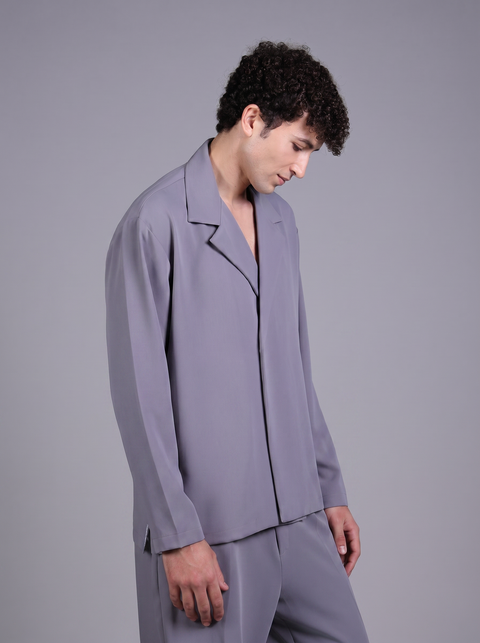 CAPRI SHIRT FULL SLEEVES  — MENS GREY