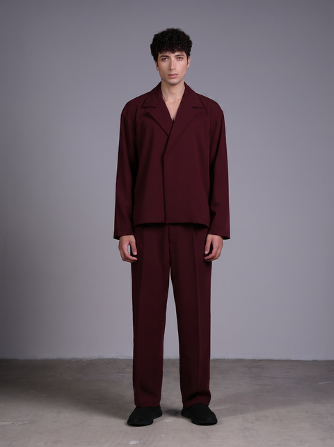 CAPRI FULL SLEEVES SET  — MENS BURGUNDY