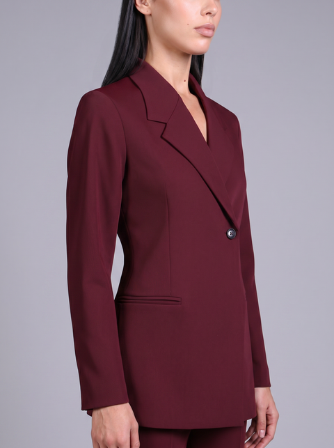 CAPRI BLAZER FULL SLEEVES  — WOMENS BURGUNDY