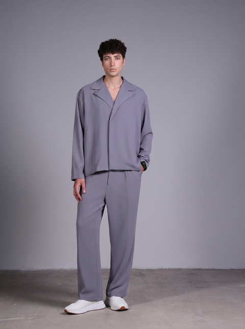 CAPRI SHIRT FULL SLEEVES  — MENS GREY