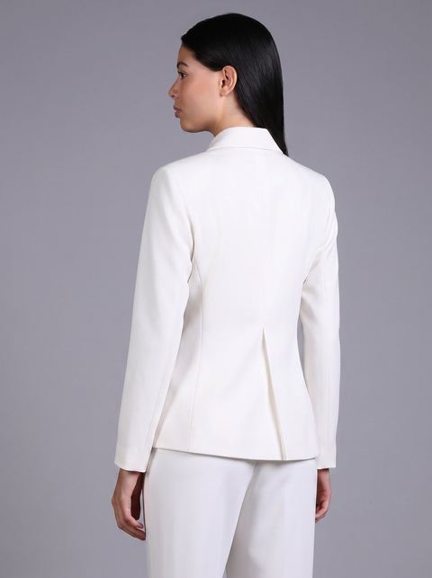 CAPRI BLAZER FULL SLEEVES  — WOMENS WHITE