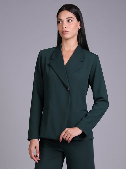 CAPRI BLAZER FULL SLEEVES  — WOMENS GREEN
