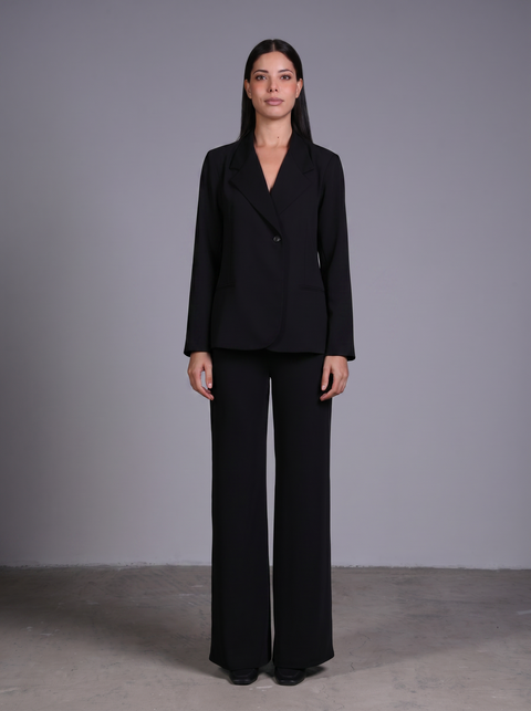 CAPRI BLAZER FULL SLEEVES  — WOMENS BLACK